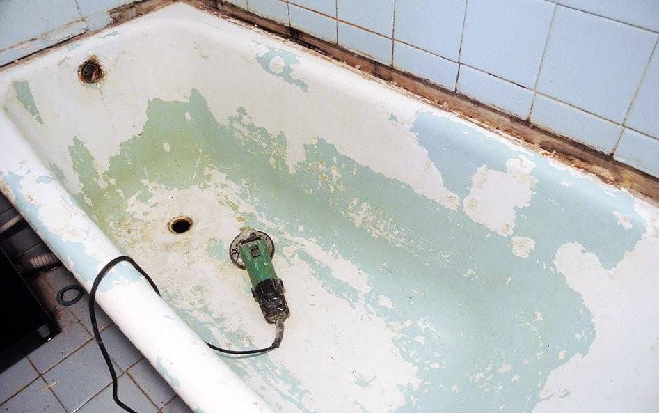 Реставрация чугунной ванны своими руками: способы восстановления эмали