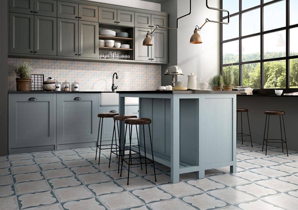Плитка для кухни на пол – фото в интерьере и дизайн напольной кухонной плитки