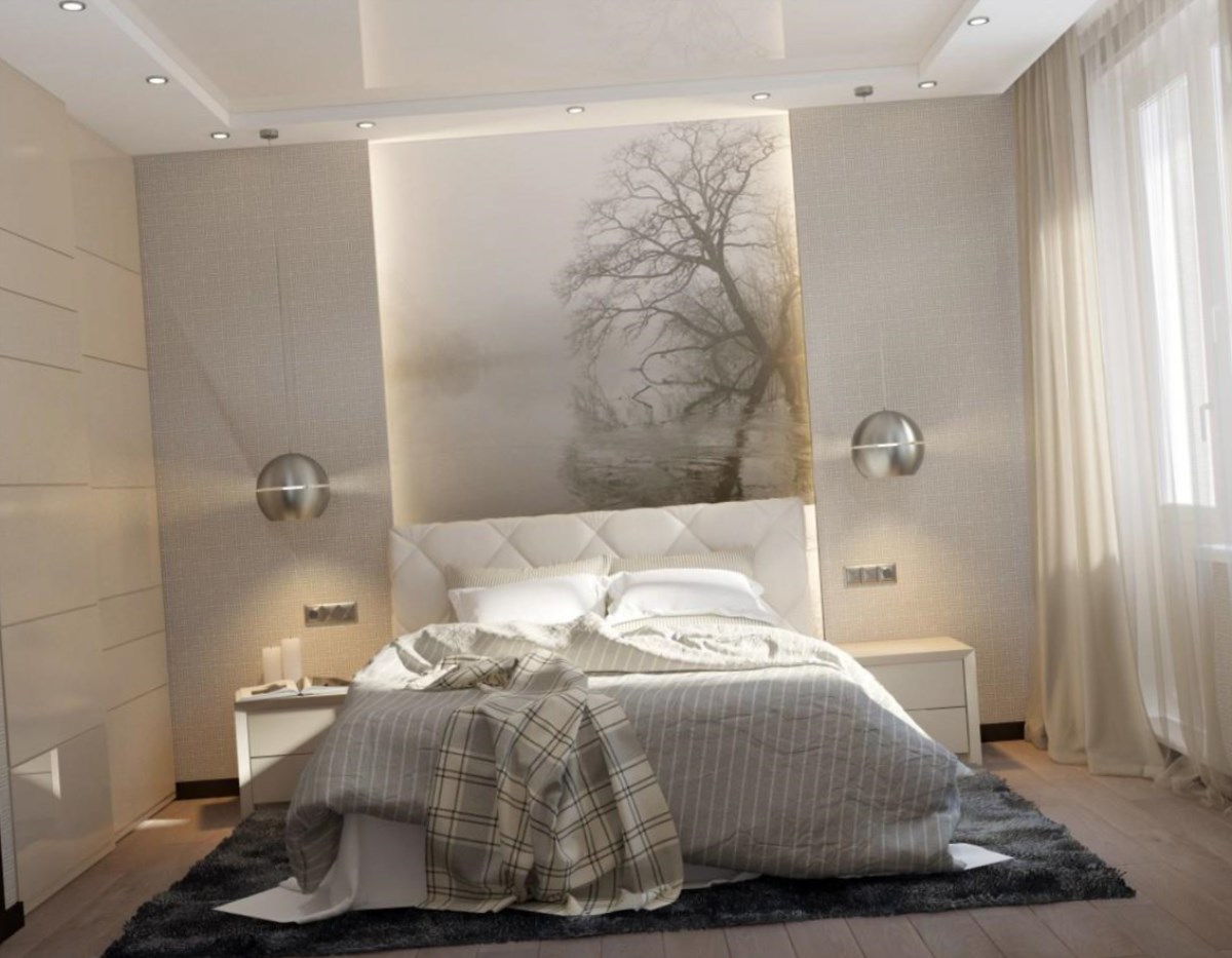 Дизайн спальни 15 кв.м в современном стиле