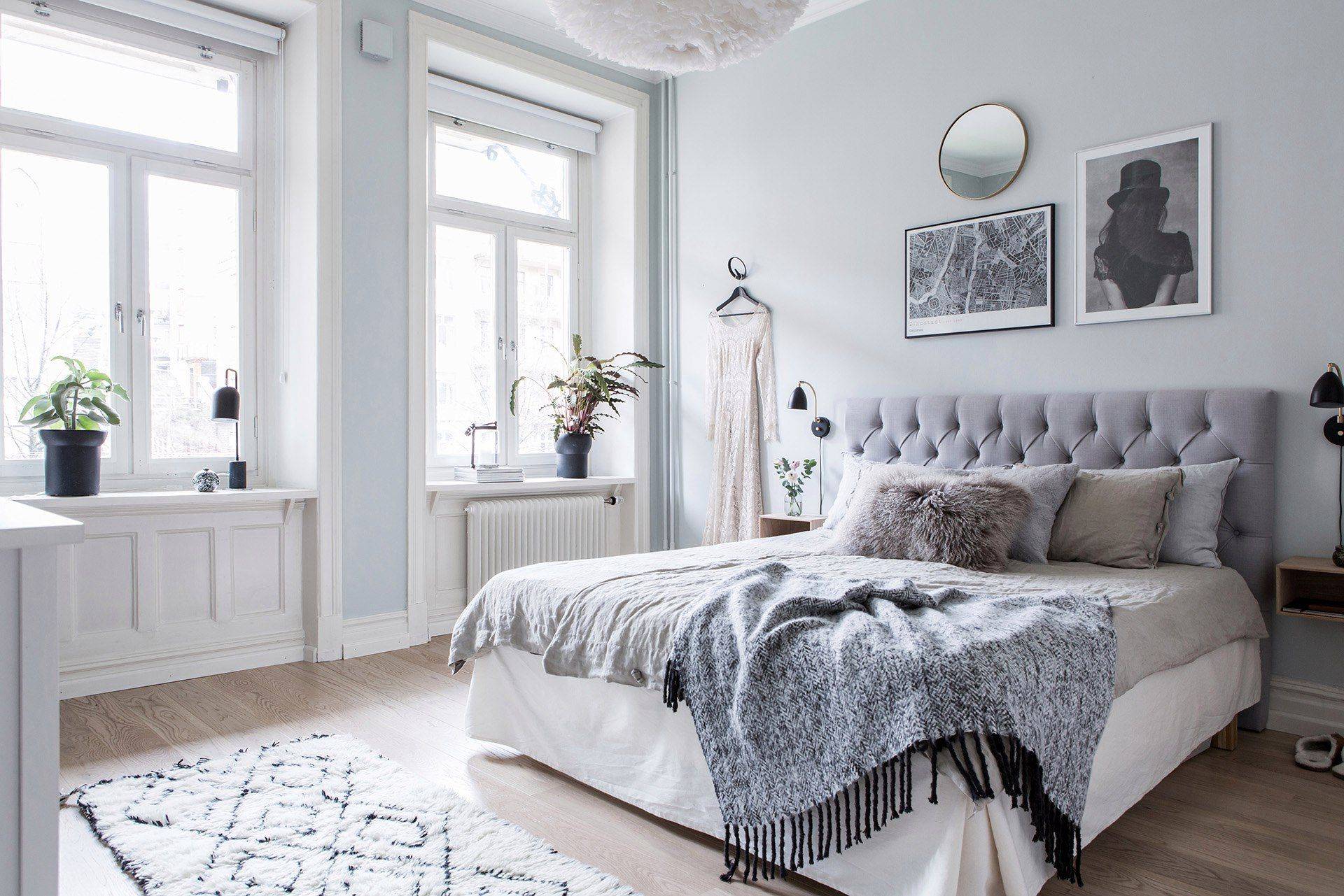 Интерьер спальни в скандинавском стиле | 50 фото