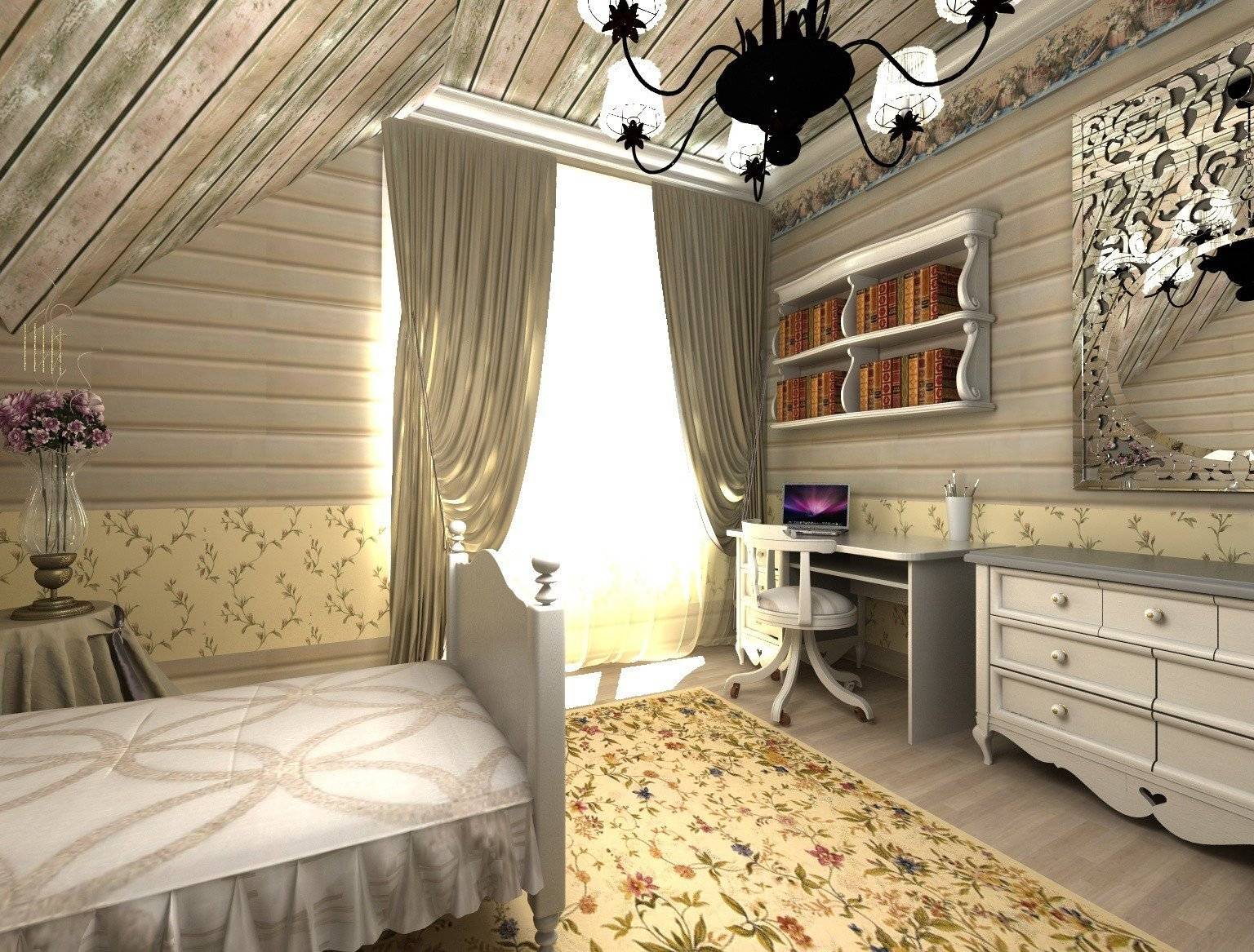 Дизайн интерьера спальни в деревенском стиле: 25 фото