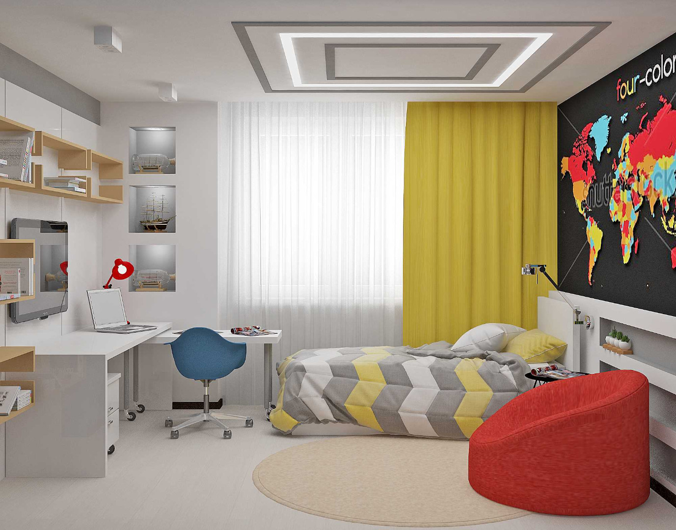 Цветовые схемы для комнаты мальчика-подростка: 60 примеров