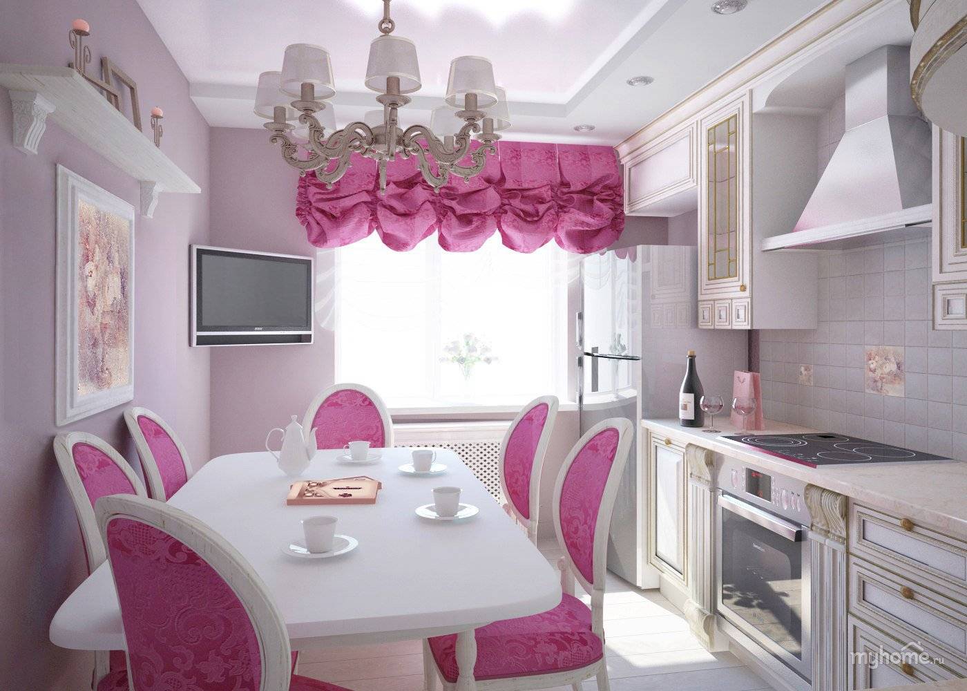 Розовая кухня (150 фото): новинки дизайна сочетания розовых цветов в оформлении кухни