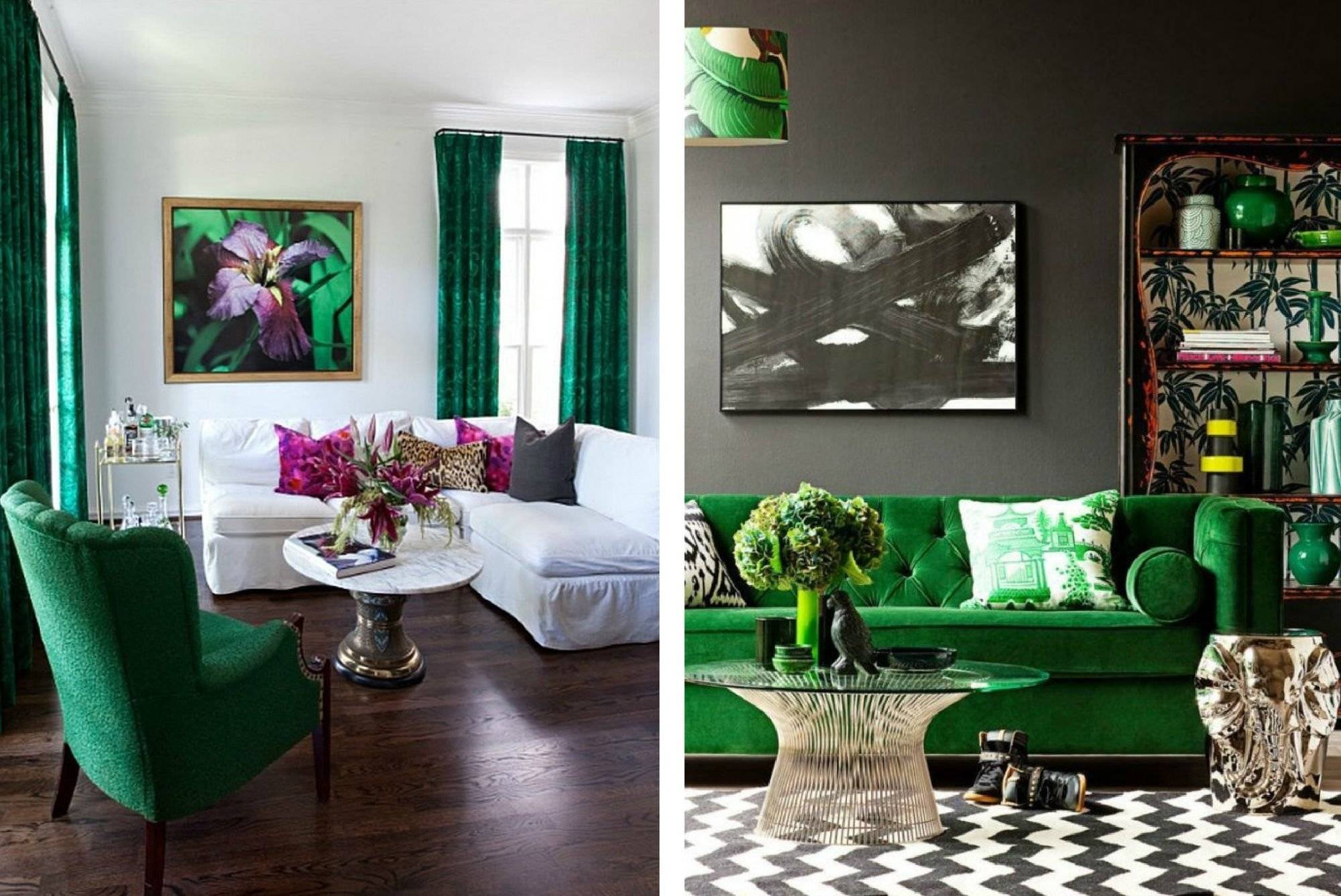 Сочетание зеленого цвета в интерьере: фото, примеры интерьеров в зеленых тонах и советы дизайнеров