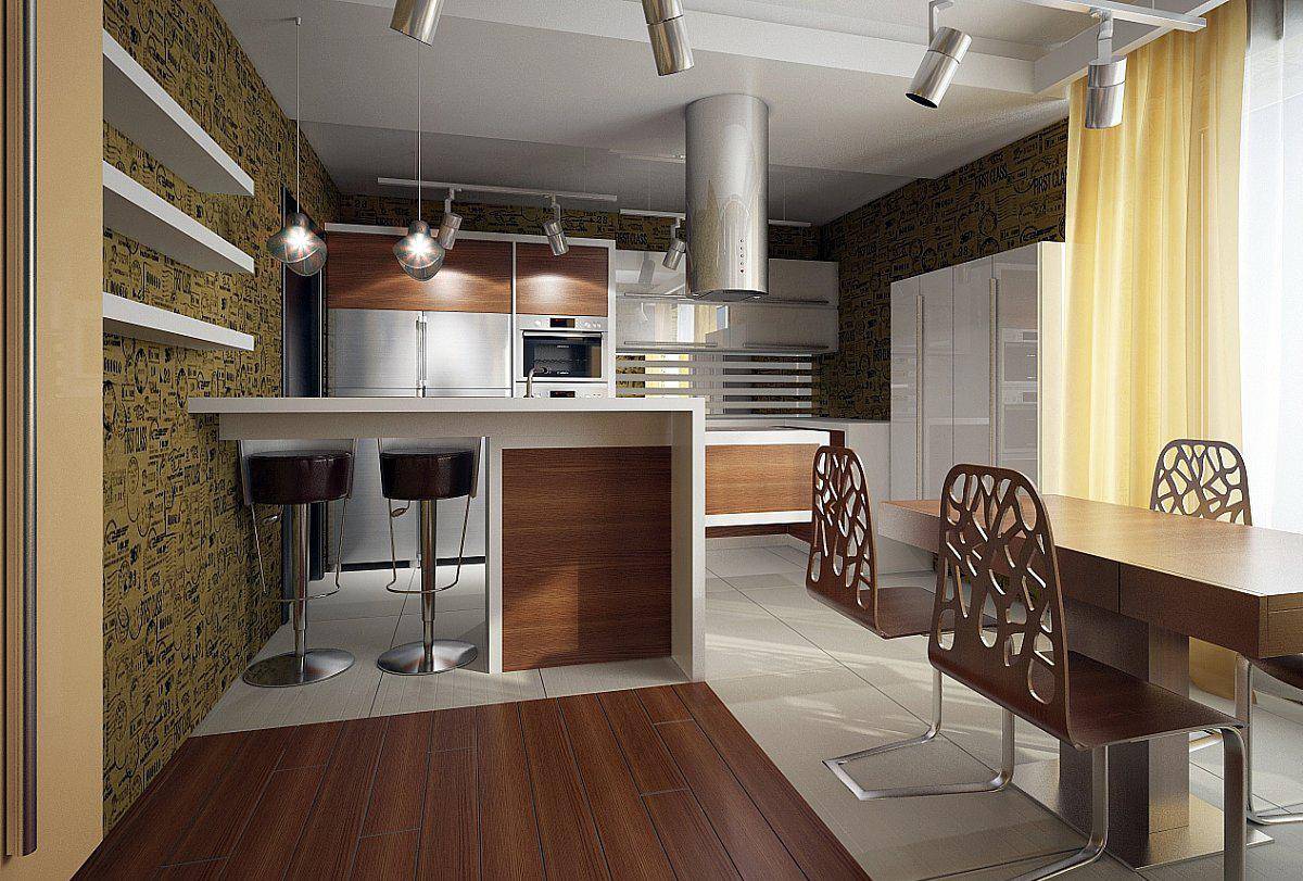 Дизайн кухни в частном доме +130 фото идей интерьера