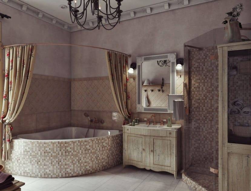 Ванная в стиле прованс: 102 фото и адаптация для квартиры