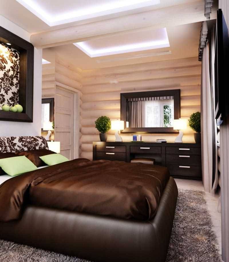 Фото большой спальни в частном доме