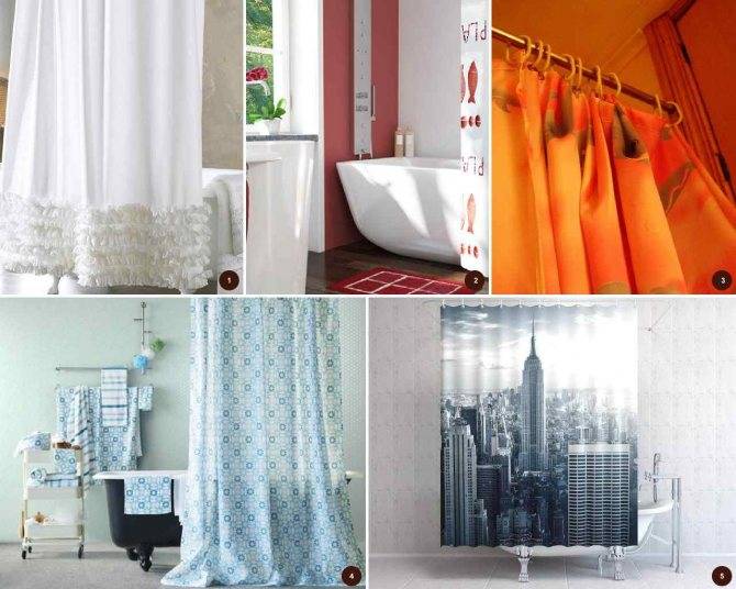 Разновидности и выбор штор для ванной