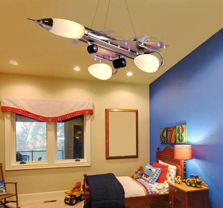 Освещение в детской комнате (43 фото): дизайн натяжного потолка для мальчика-подростка