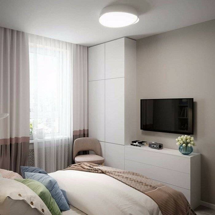 Спальня 10 кв. м. — правила уютного зонирования и 70 фото дизайна
