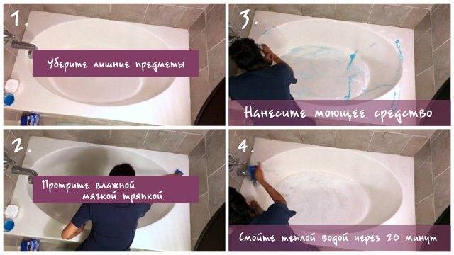 Как ухаживать за акриловыми ваннами в домашних условиях — видео инструкция и фото