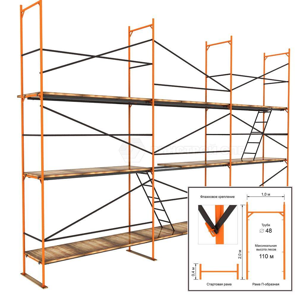 Леса строительные размеры чертежи