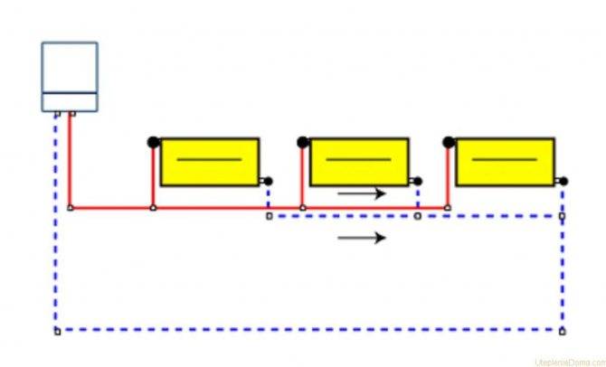 Схема отопительной системы для дома петли Тихельмана