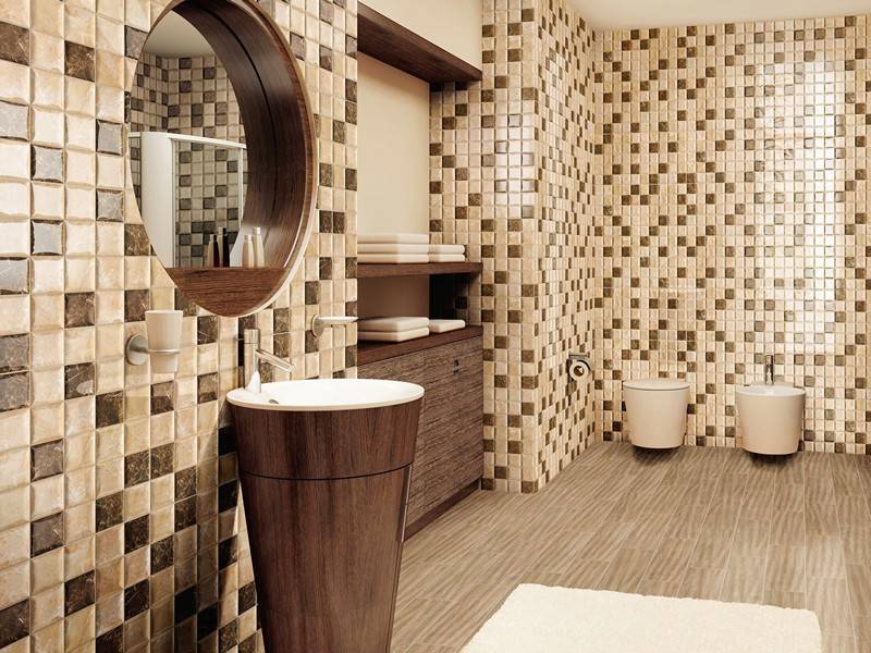 Дизайн ванных комнат — облицовка плиткой, фото различных вариантов отделки