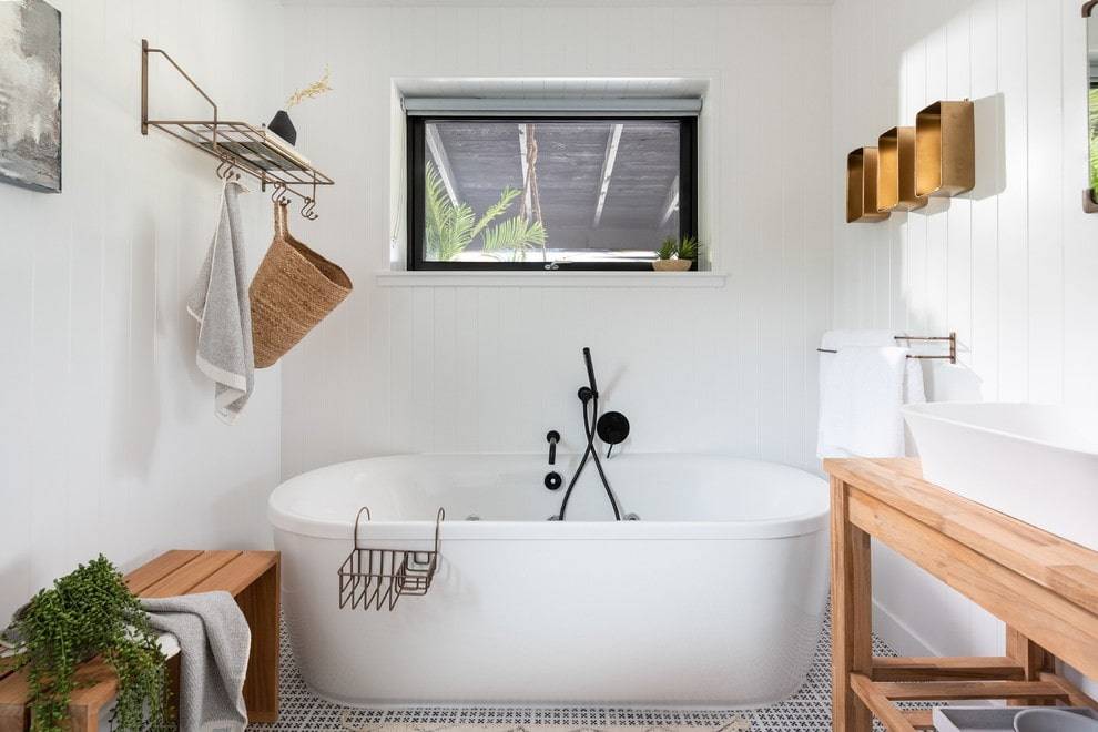 Ванная в скандинавском стиле: дизайн интерьера, как выбрать плитку, мебель, как подобрать декор, как оформить маленькую комнату 3-4 кв. м, фото готовых решений