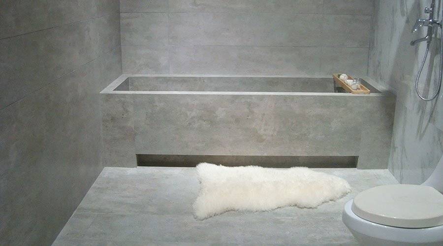 Ванна из бетона. Индивидуальный подход к дизайну ванной комнаты
