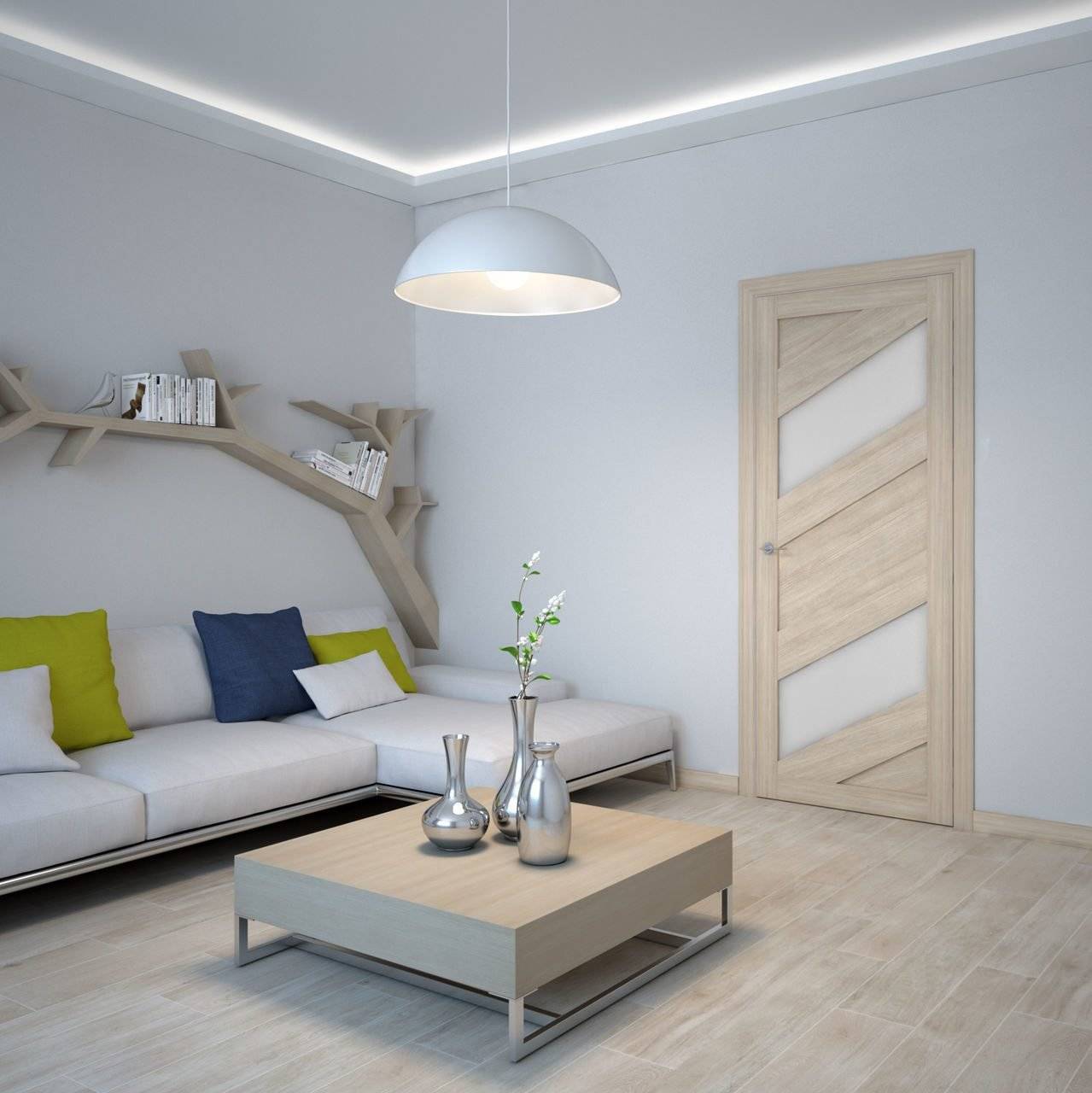 Светлые двери в интерьере дома — 75 вариантов эффектных сочетаний