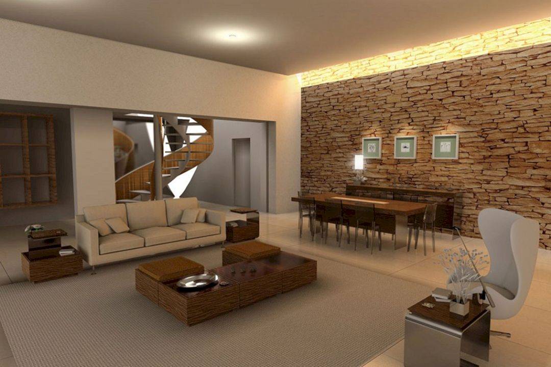 Дизайн стен в гостиной: 100 фото-примеров оформления стен над диваном