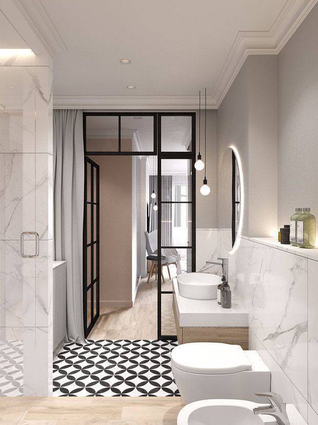 Как создать оригинальный и функциональный интерьер совмещенной с туалетом ванной комнаты