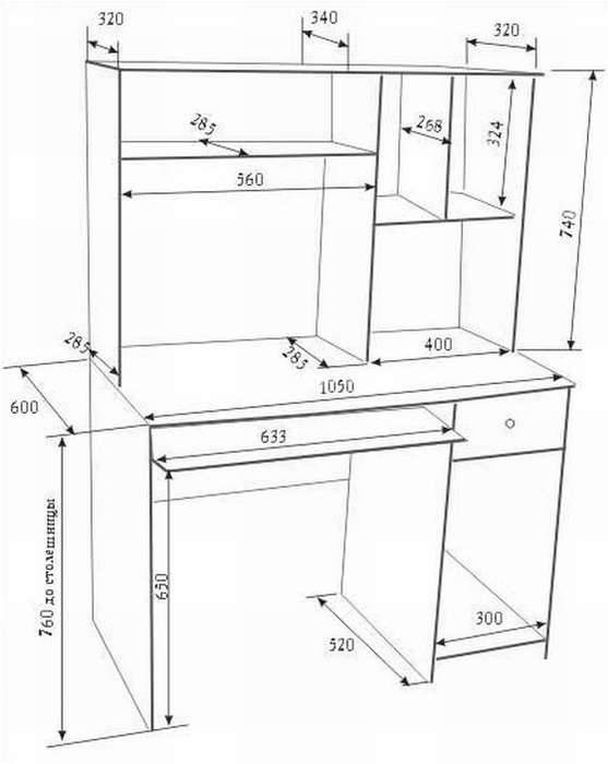 Стол компьютерный своими руками чертежи и схемы
