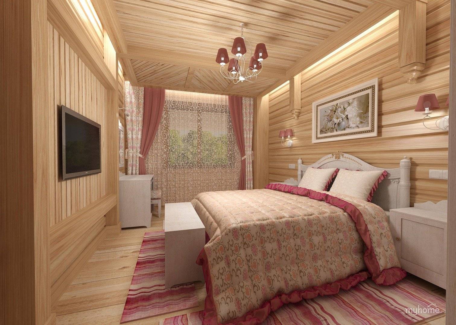 Дизайн спальни в деревянном доме - решения на 25 фото