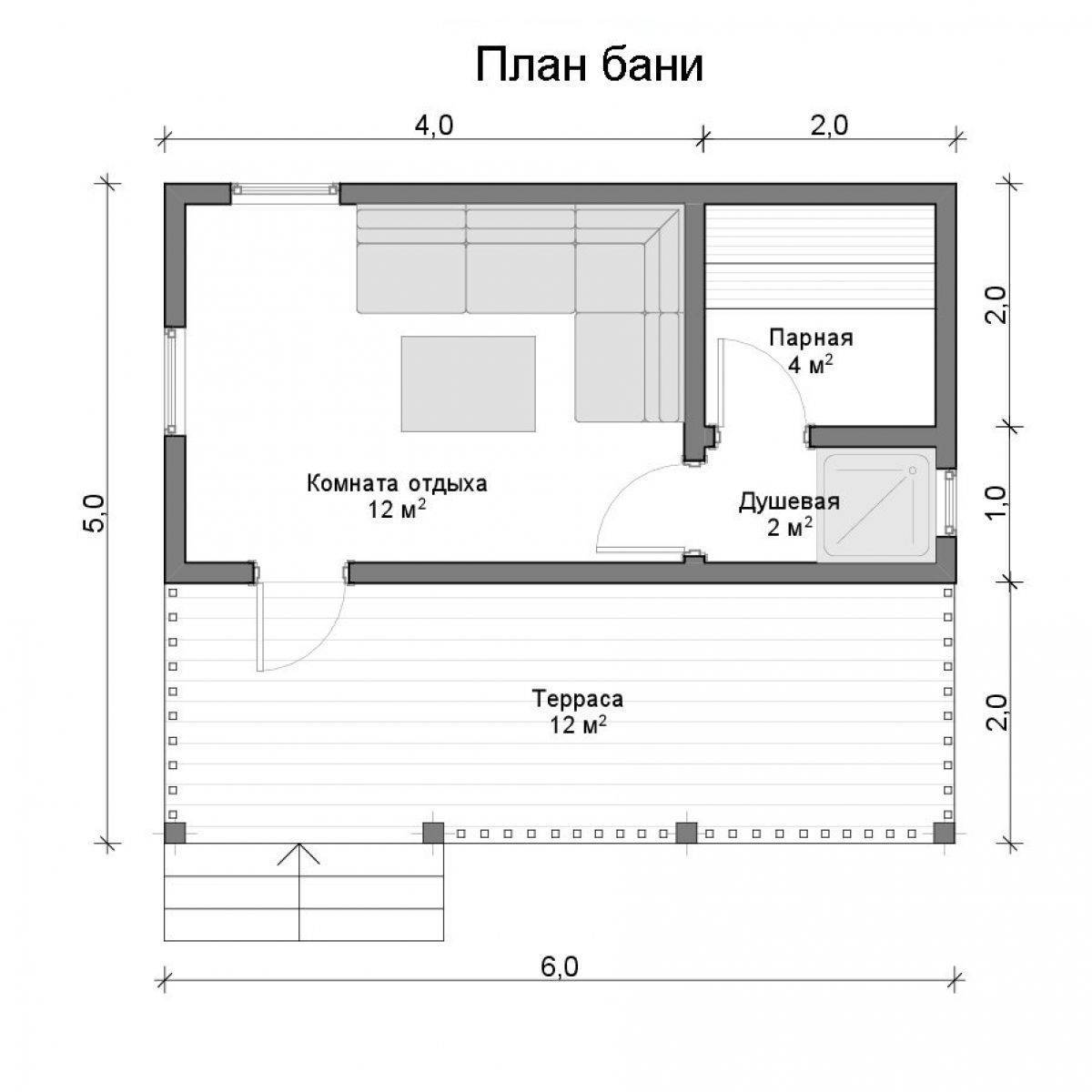 Планировка бани: обзор проектов, размеры, материалы, готовые дизайн-проекты бани 4х5, 3х4, 4х6 и другие