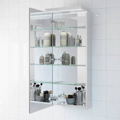 Зеркальный шкаф в ванной комнате: 21 фото дизайнерских решений