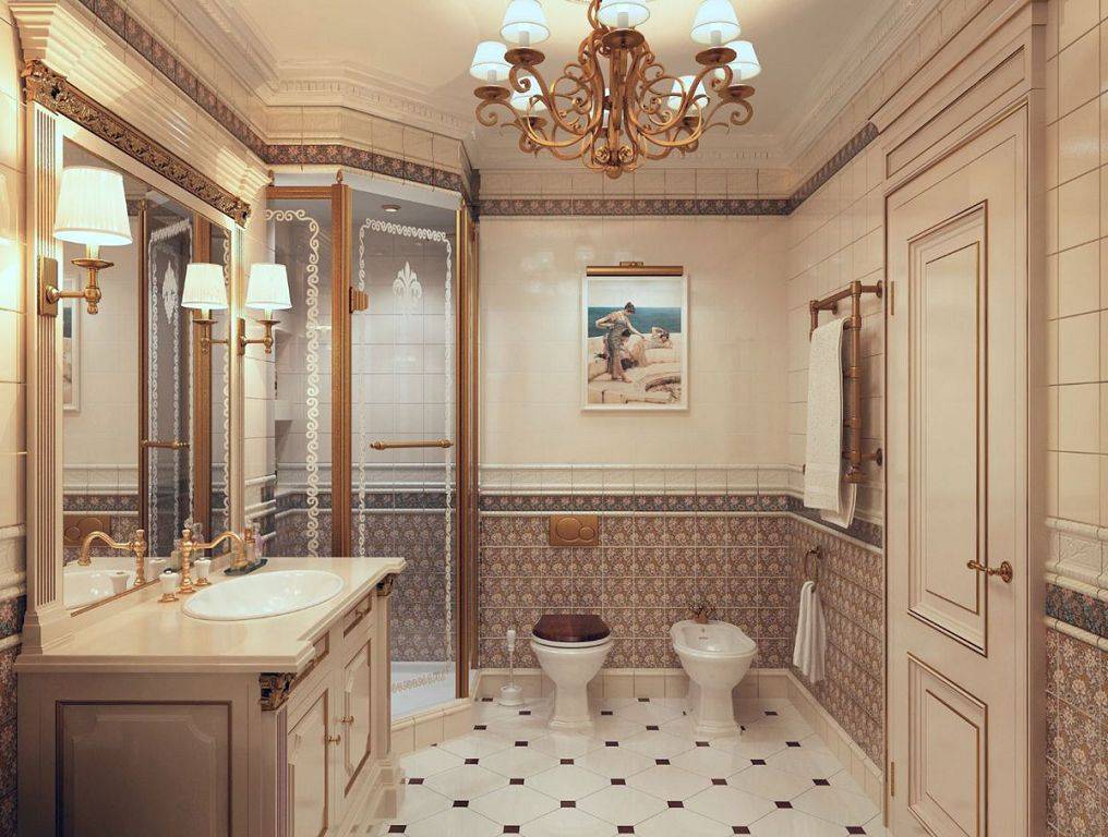 Ванная комната в классическом стиле: дизайн, 50+ фото в интерьере