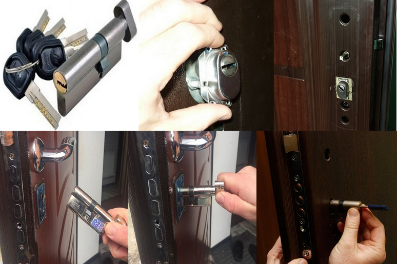 Замена личинки замка входной, металлической и любой двери