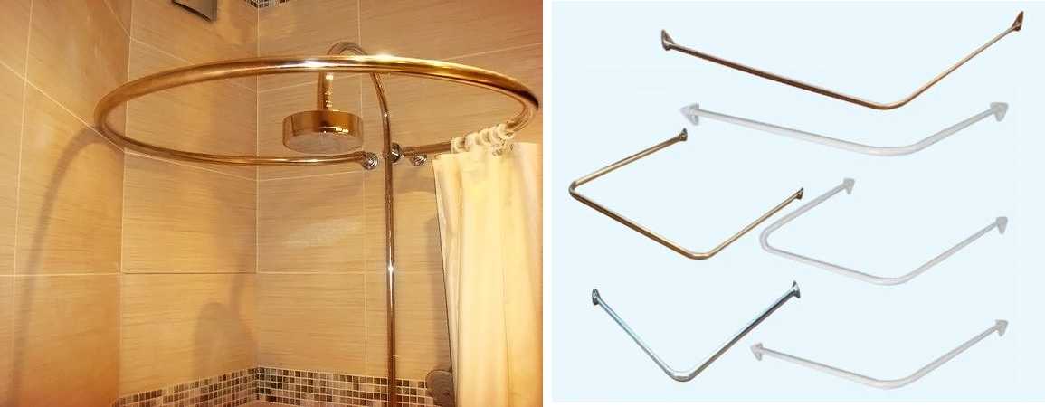 Штанга для шторы в ванной: обзор конструкций карнизов + монтажные инструкции