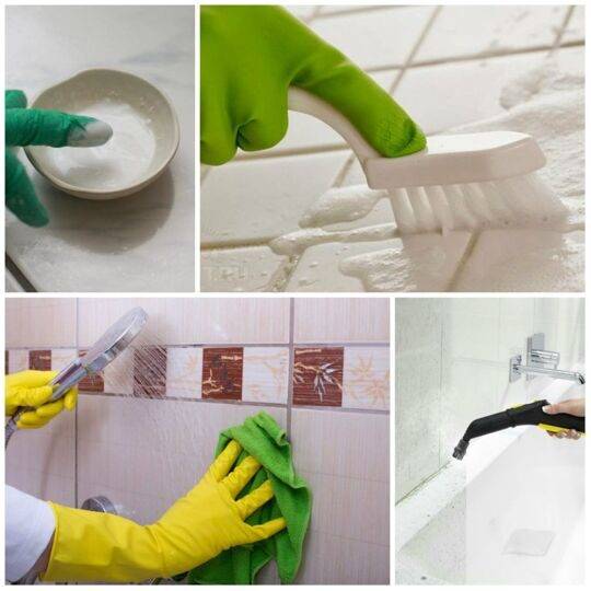 Чем отмыть плитку в ванной от известкового налета в домашних условиях, чтобы не повредить швы