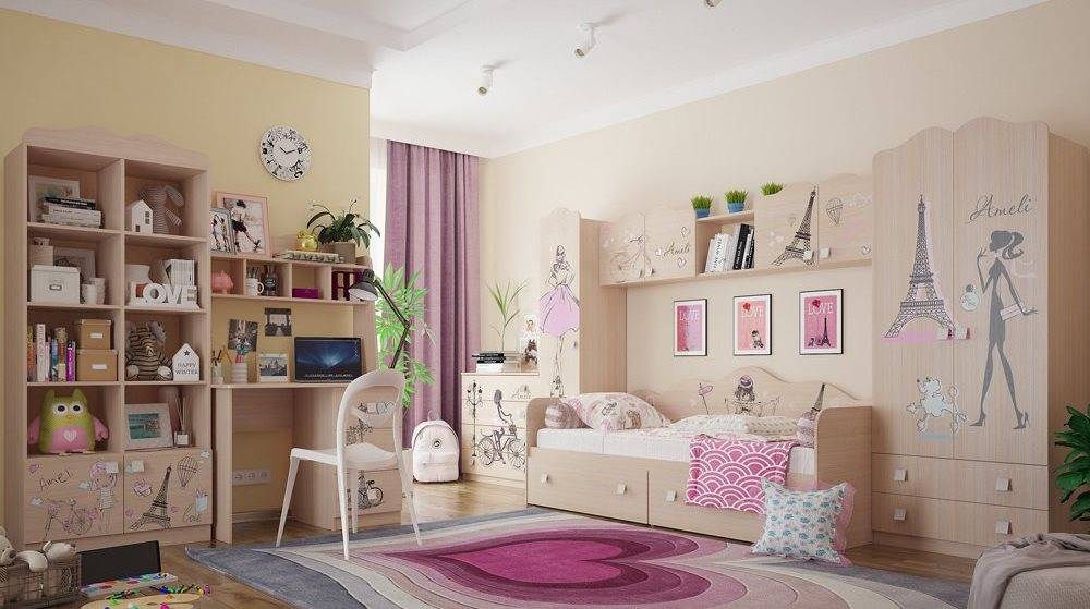Оформляем дизайн детской комнаты для девочки 10-12 лет
