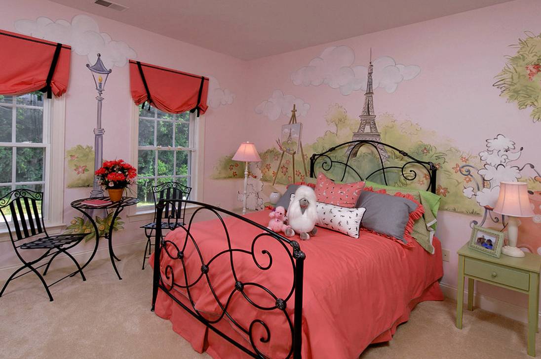 Обои для подростковой комнаты для девочки — цвет, стиль, выбор изображения, фото в интерьере