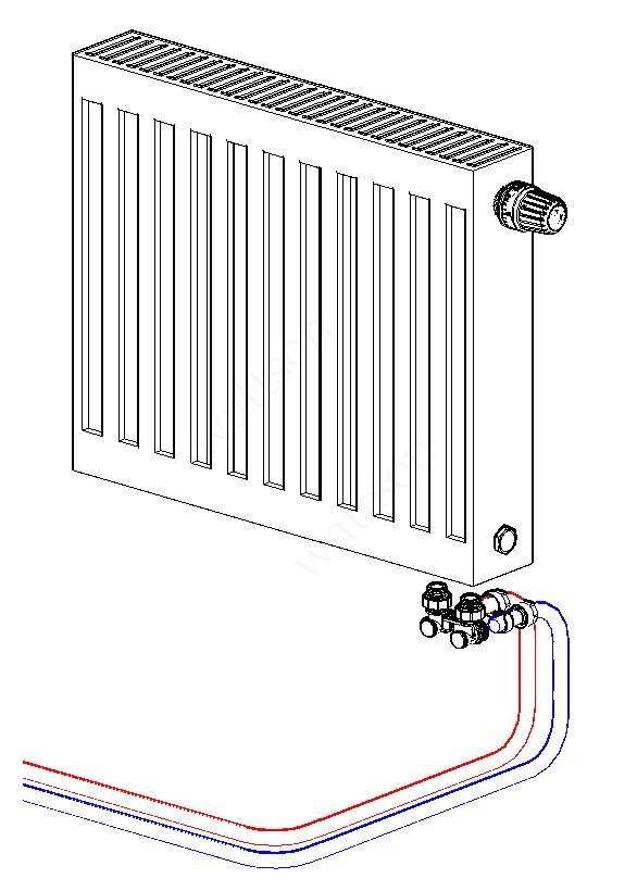 Варианты схем подключения и обвязки радиаторов отопления
