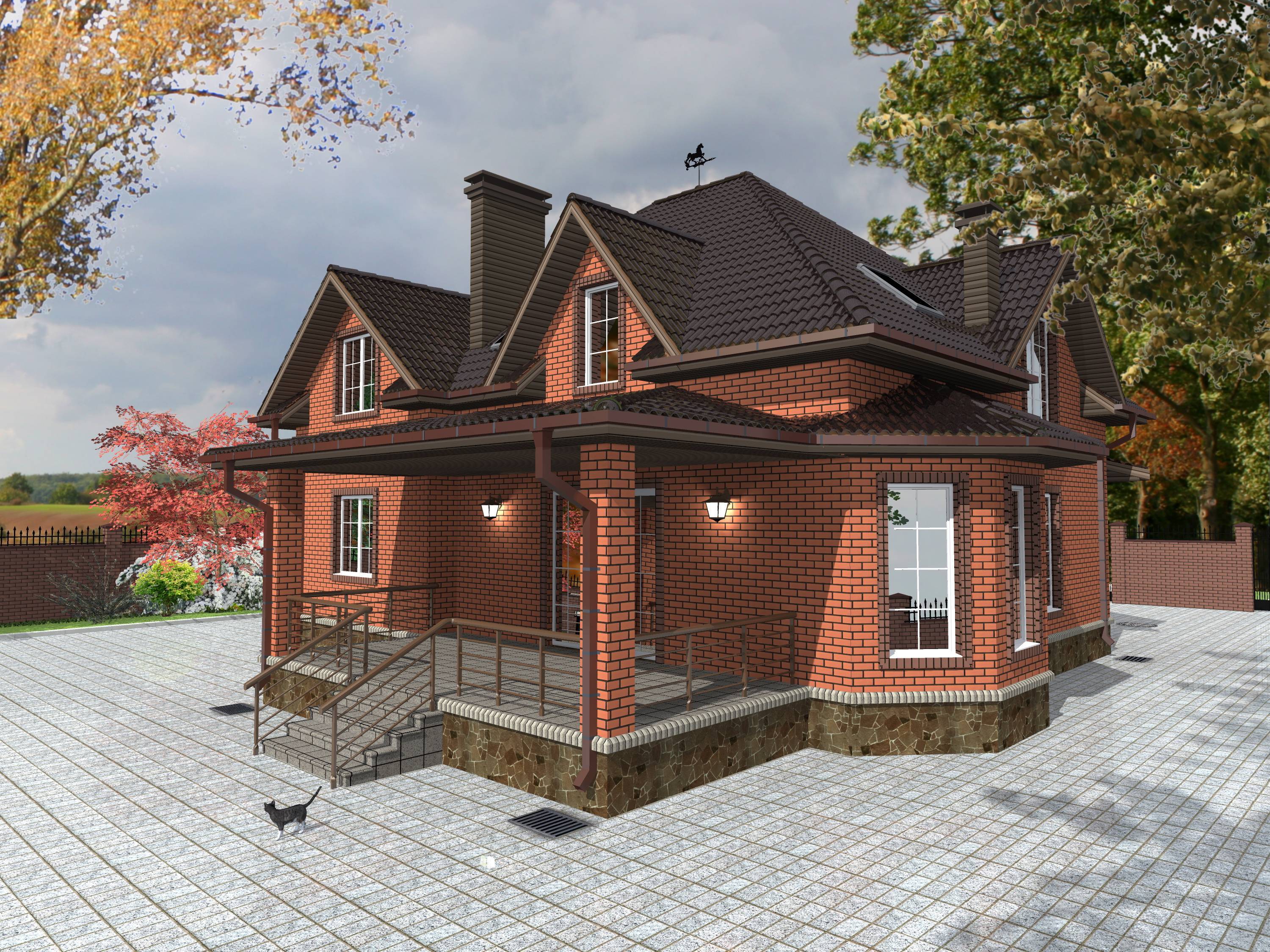 Дом с эркером (150 фото) - обзор лучших проектов и готового дизайна загородного дома с эркером