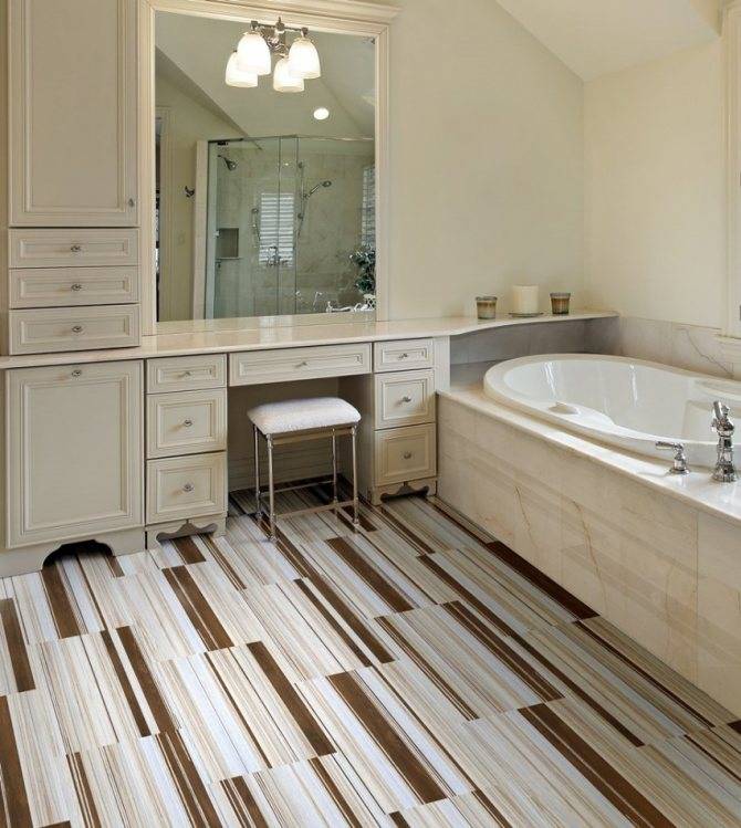 Дизайн ванной — выбор напольного покрытия в многоэтажных домах