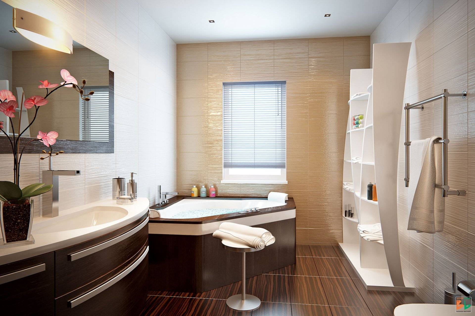 Дизайн ванной комнаты: 75 фото с идеями для частного дома