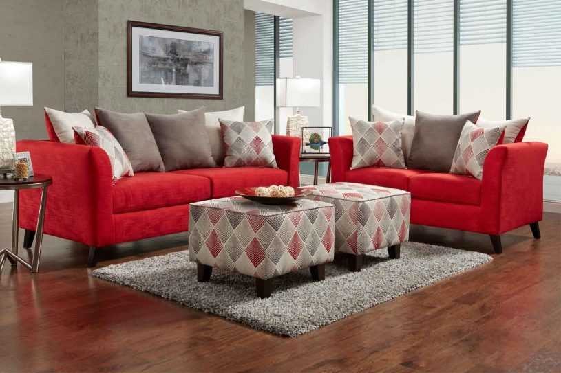 Красный диван в интерьере +75 фото яркого предмета мебели