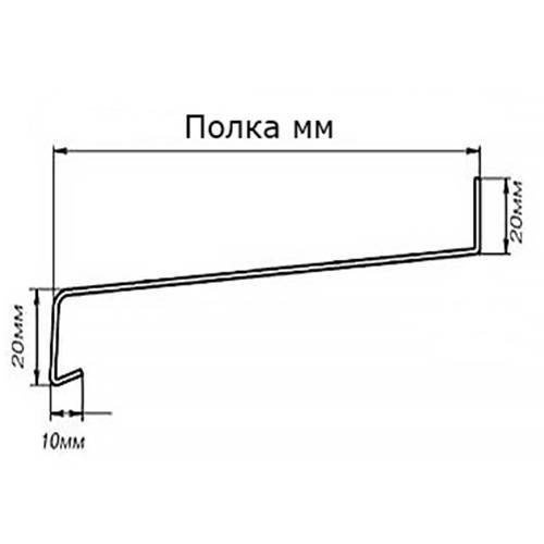 Отлив оконный размеры чертеж