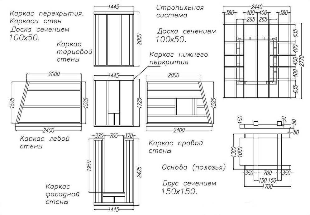 Деревянный туалет для дачи своими руками: чертежи, размеры, как построить