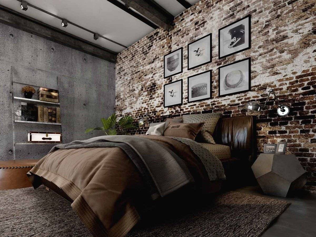 ???? спальня в стиле лофт: отделка комнаты, подбор декора и текстиля