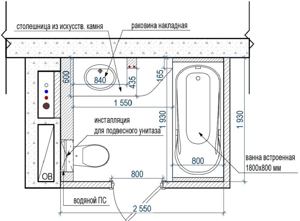 Проект сантехники в квартире