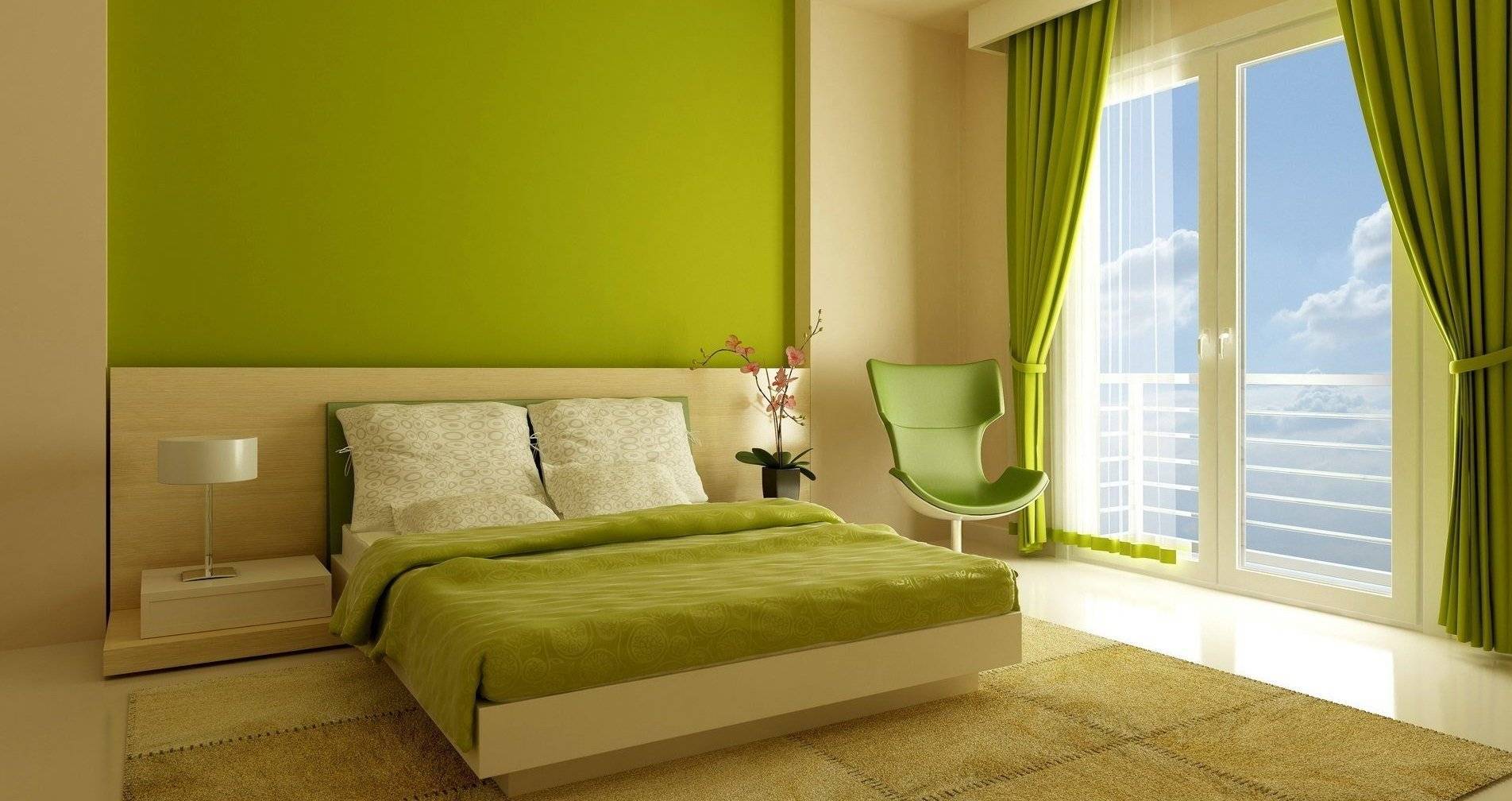 Идеи оформления спален в зеленых тонах: актуальные сочетания, новые идеи дизайна (+77 фото)