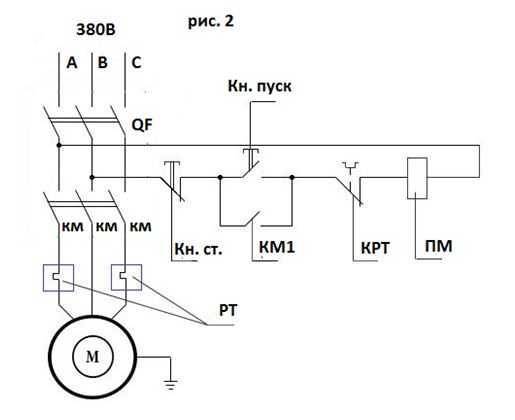 Схема подключения магнитного пускателя на 220 в, 380 в