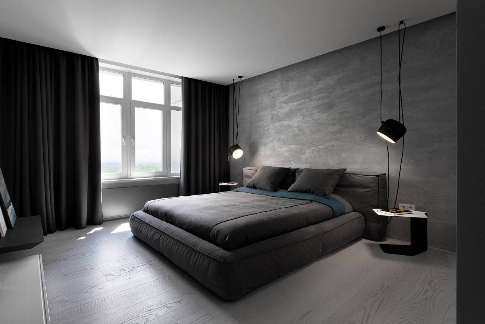 Интерьер спальни в стиле минимализм - строгая сдержанность