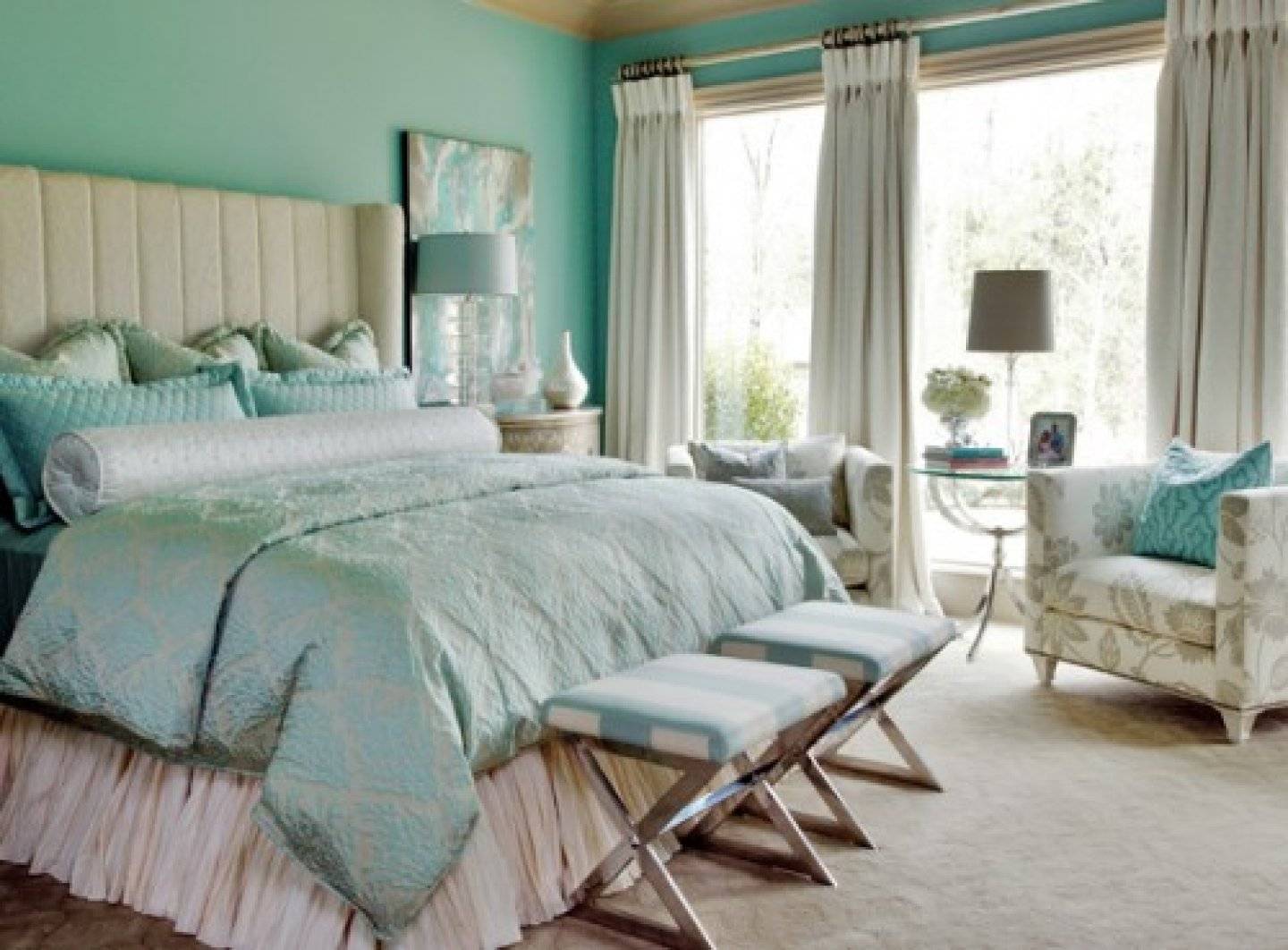 Мятная спальня: 100 фото новинок дизайна спальни в нежно-зеленых тонах