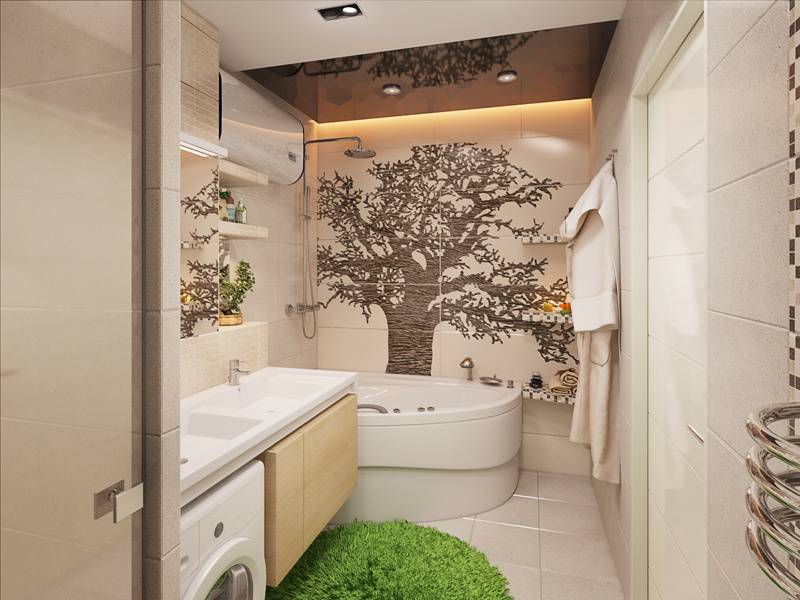 Дизайн ванной комнаты 6 кв. м - 75 вариантов планировки и отделки