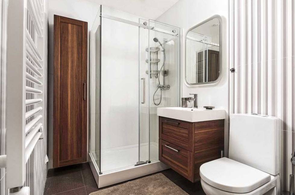 Дизайн проекты ванных комнат с душевой кабиной