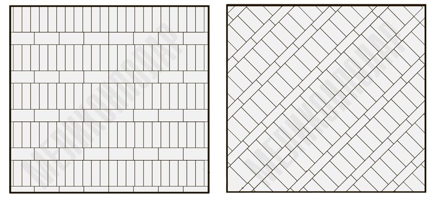 Варианты укладки тротуарной плитки: схемы и фото