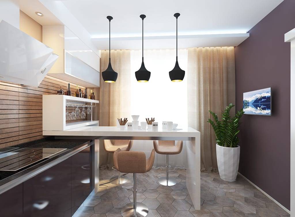 Дизайн интерьера кухни 10 кв. м. (50 фото): современные и классические решения